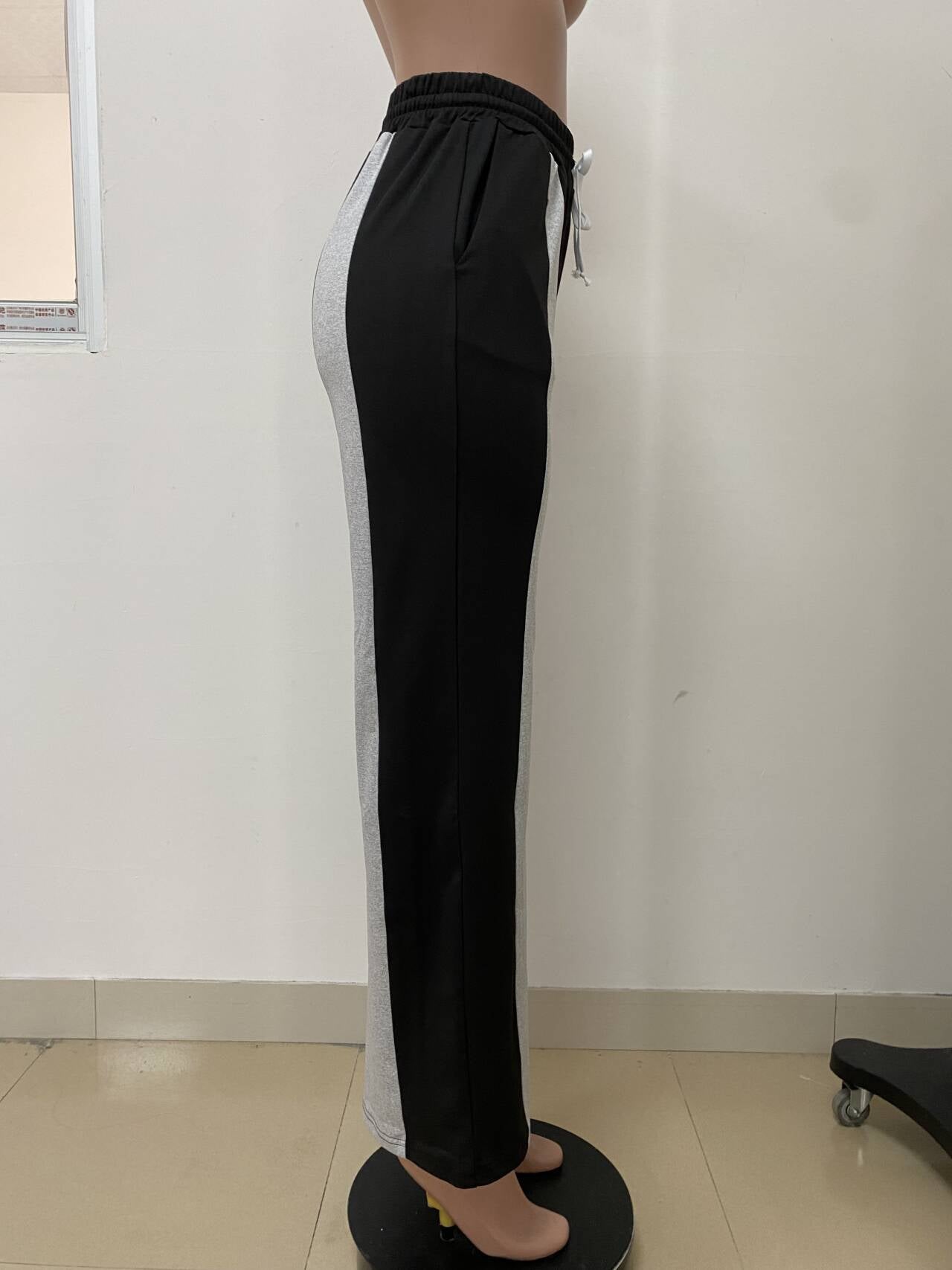 Women Casual Patchwork Loose Straight Pants 7