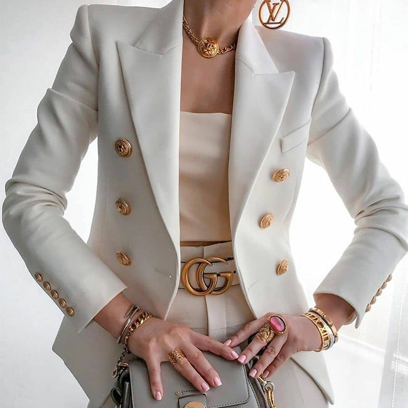 Women'S Solid Color Fashion Casual Blazer Jacket 7
