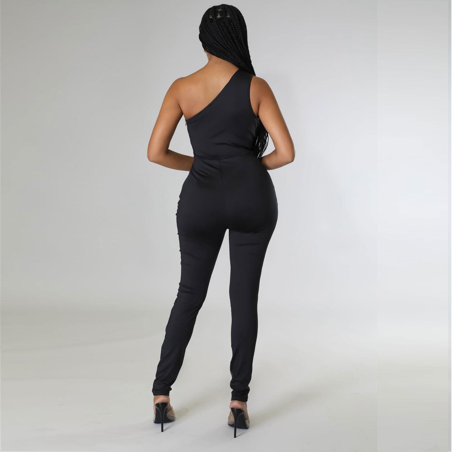 Womens Sexy Beaded cut out Sleeveless Jumpsuit 5