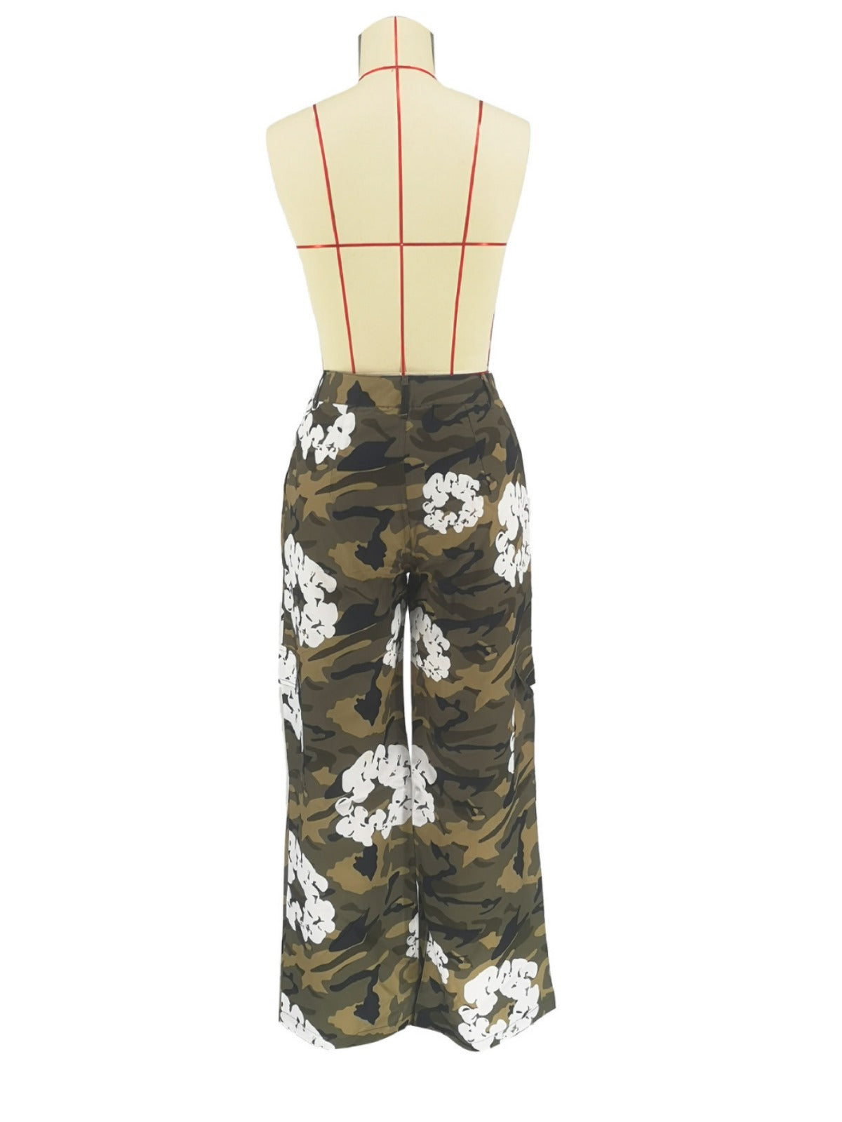 Women Casual Camo Printed Cargo Pants