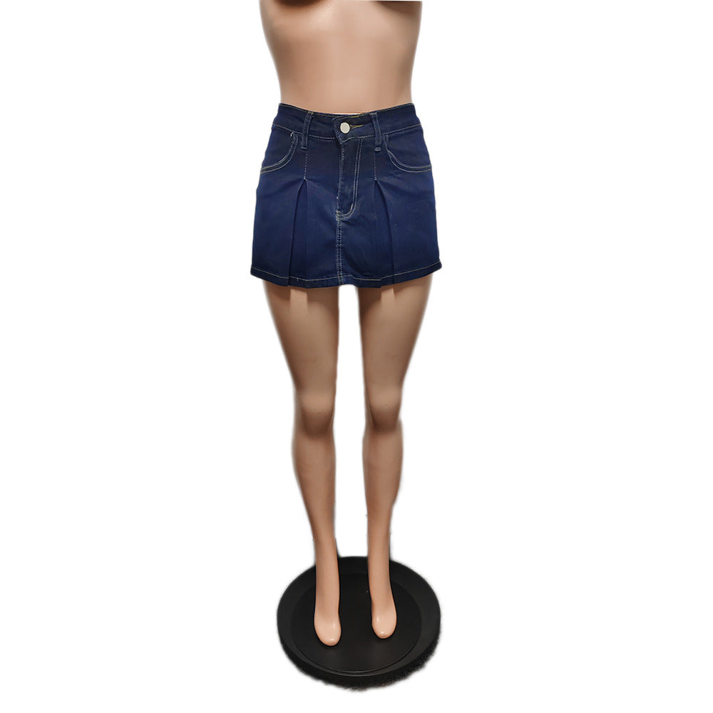 Women's Vintage Wash Stretch Denim Shorts 23