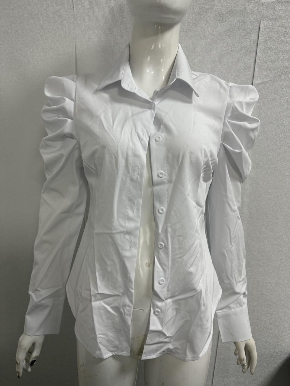 Women Fall/Winter Long-sleeved Solid Shirt 10