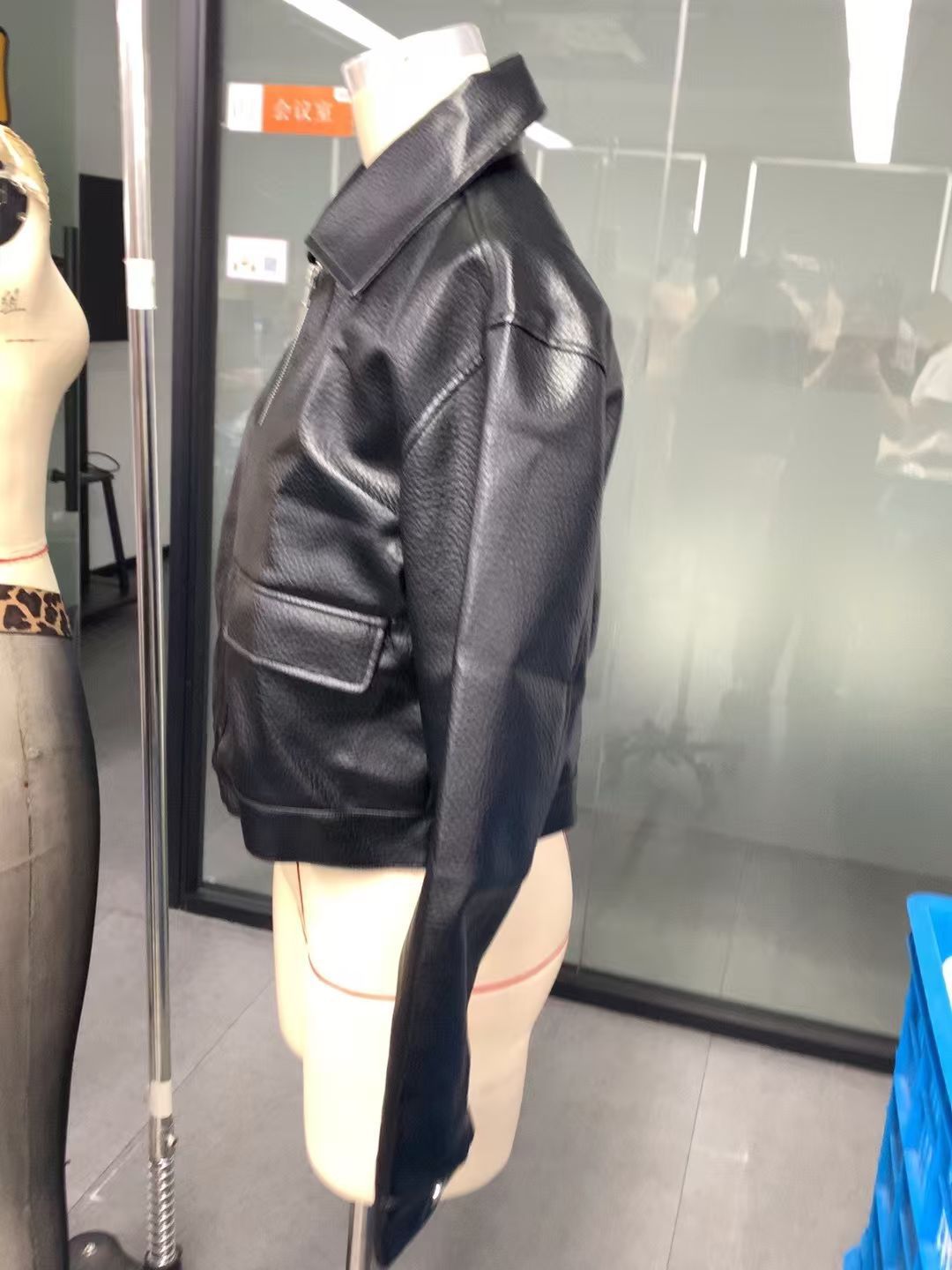 Women Pu-Leather Casual Zippered Jacket 6