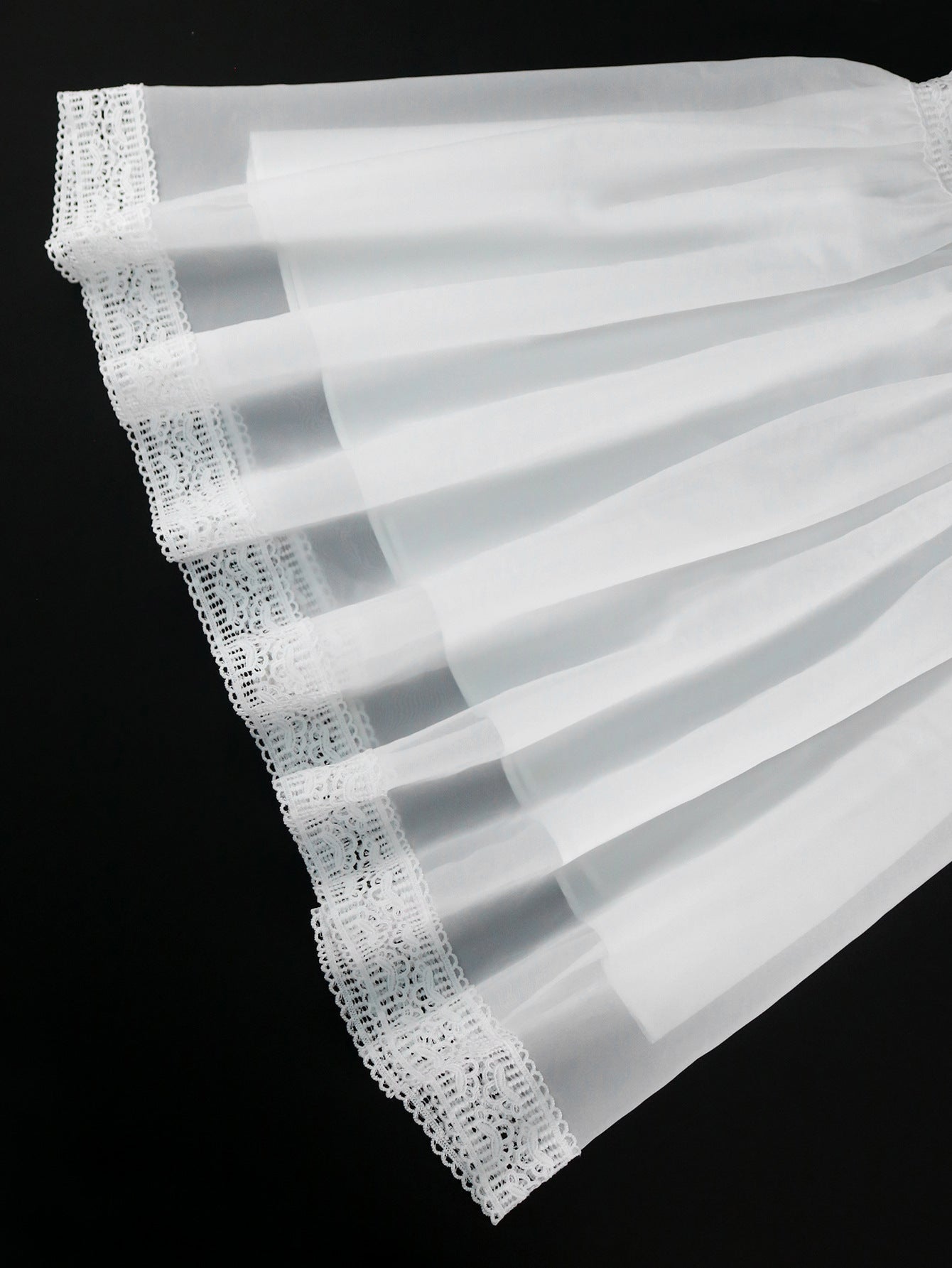 Plus Size Women Half-High Neck Lantern Sleeve Dress 9