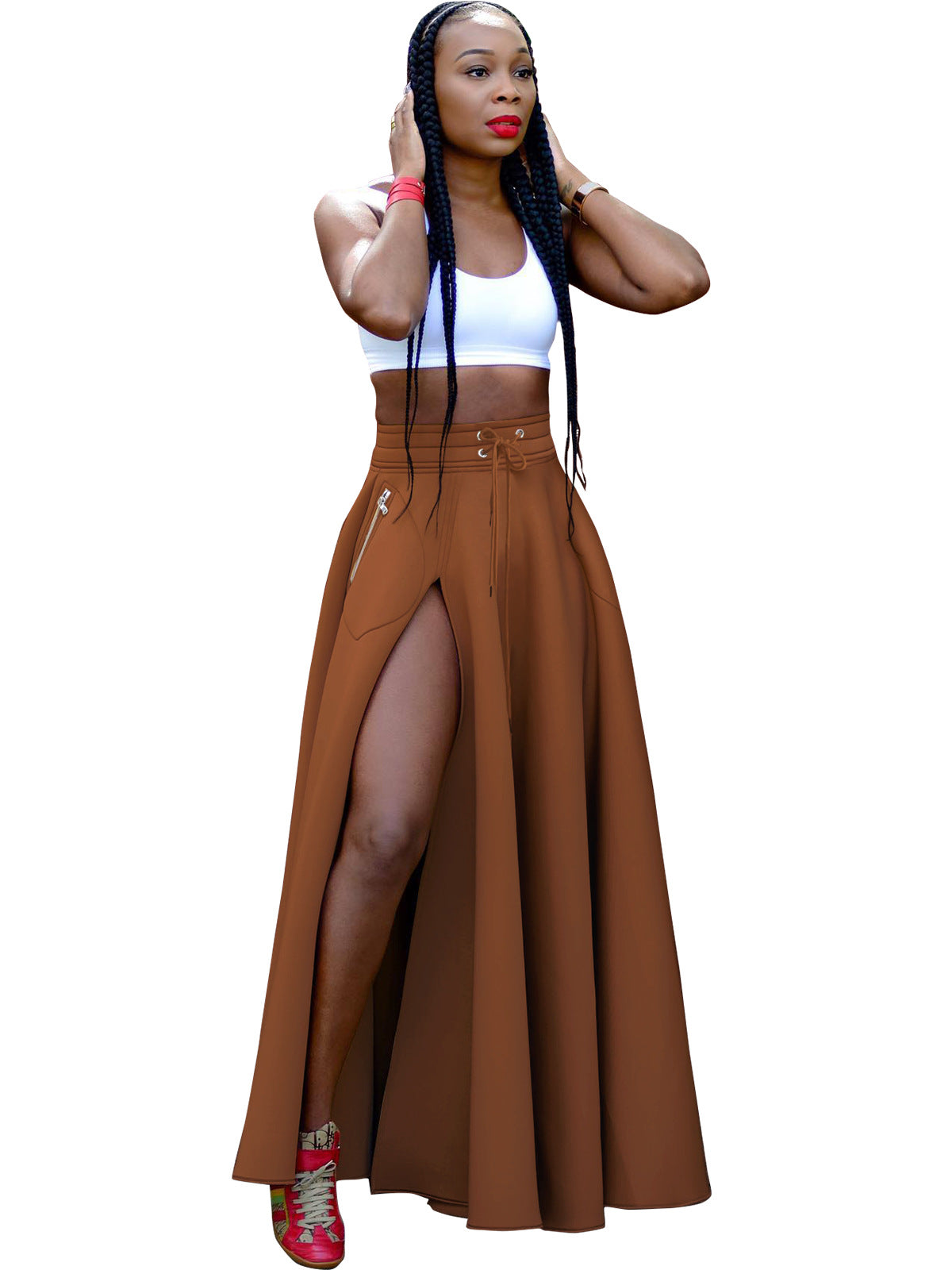 Women Style Slit Long Skirt 8