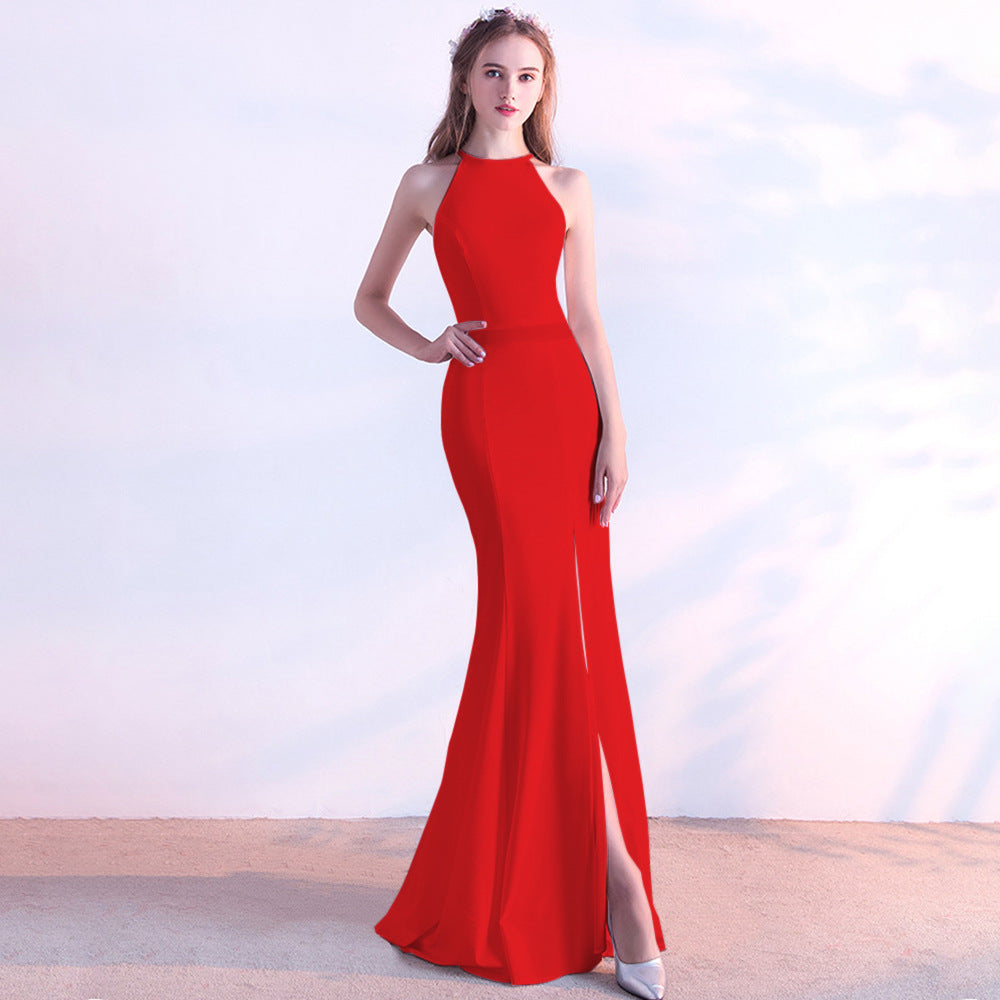 Women Halter Neck Maxi Evening Dress 4