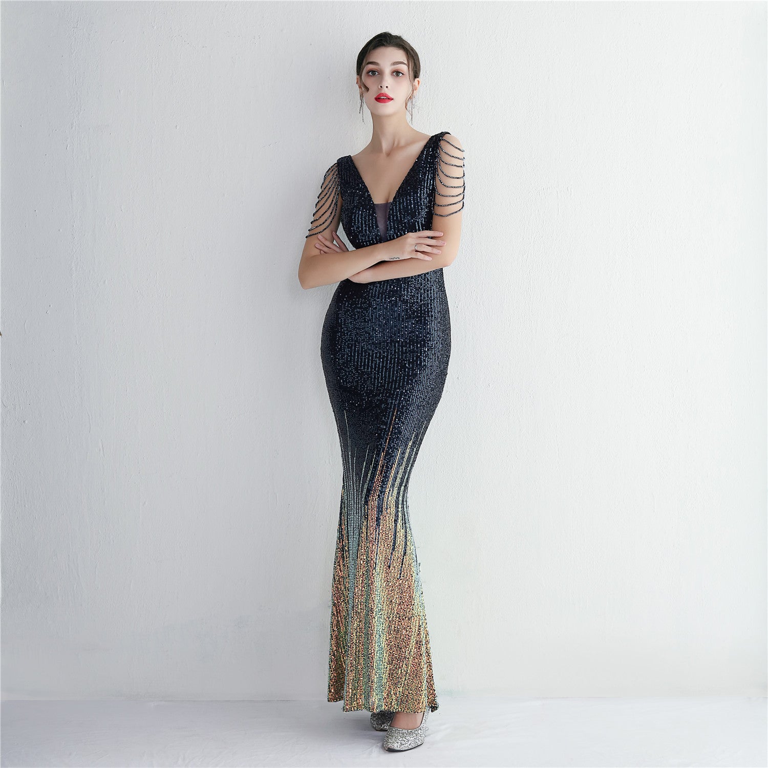Elegant Chic Gradient Sequin Party Dress Long Formal Party Slim Fit Evening Dress Chic Elegant Prom Dress 13