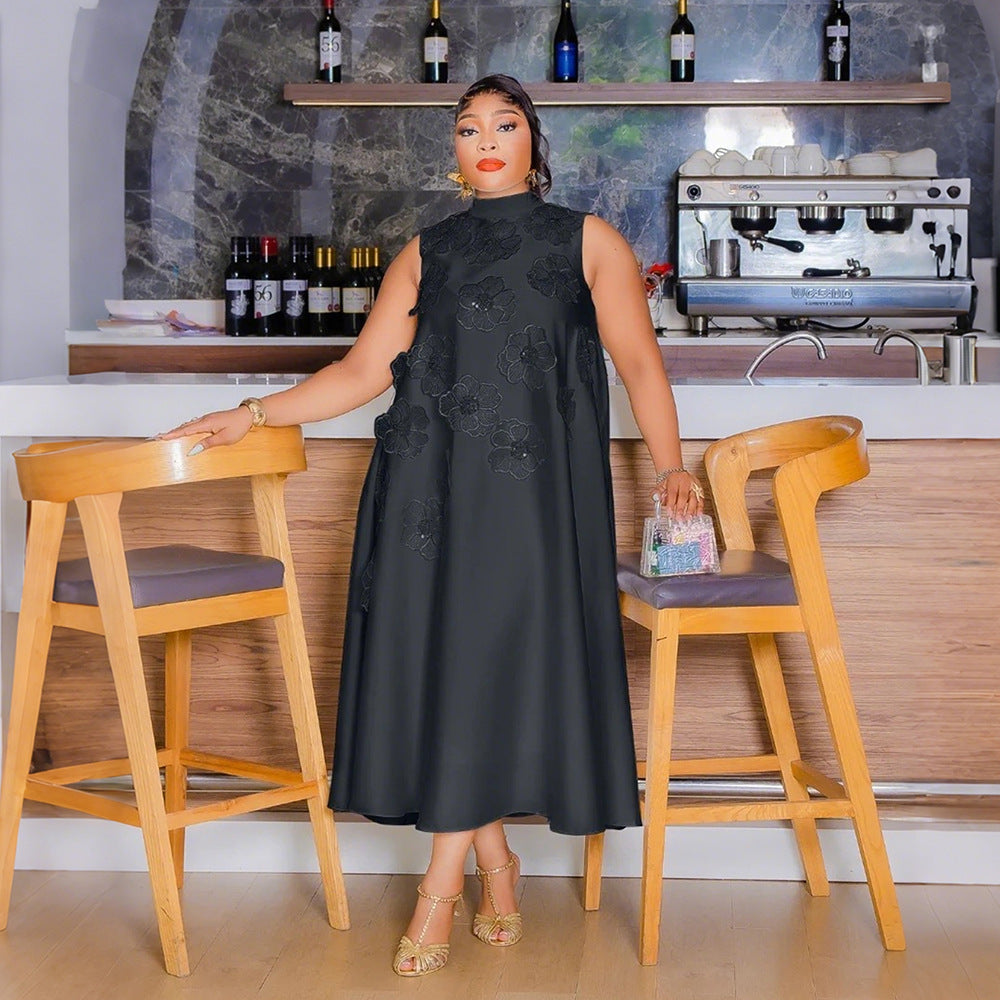 Women Round Neck Sleeveless Maxi Dress 7