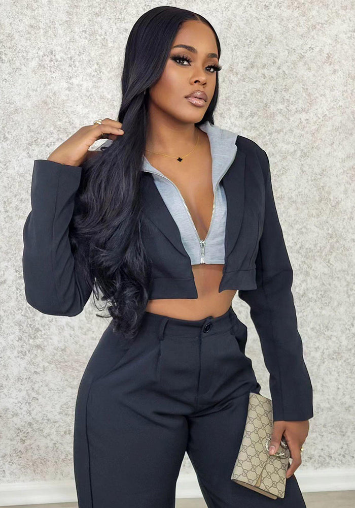 Women Patchwork Hoodie