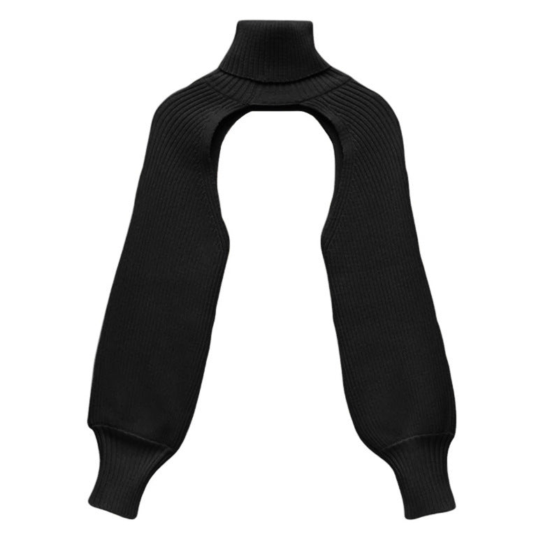 Women Lantern Sleeve High Neck Sweater 25