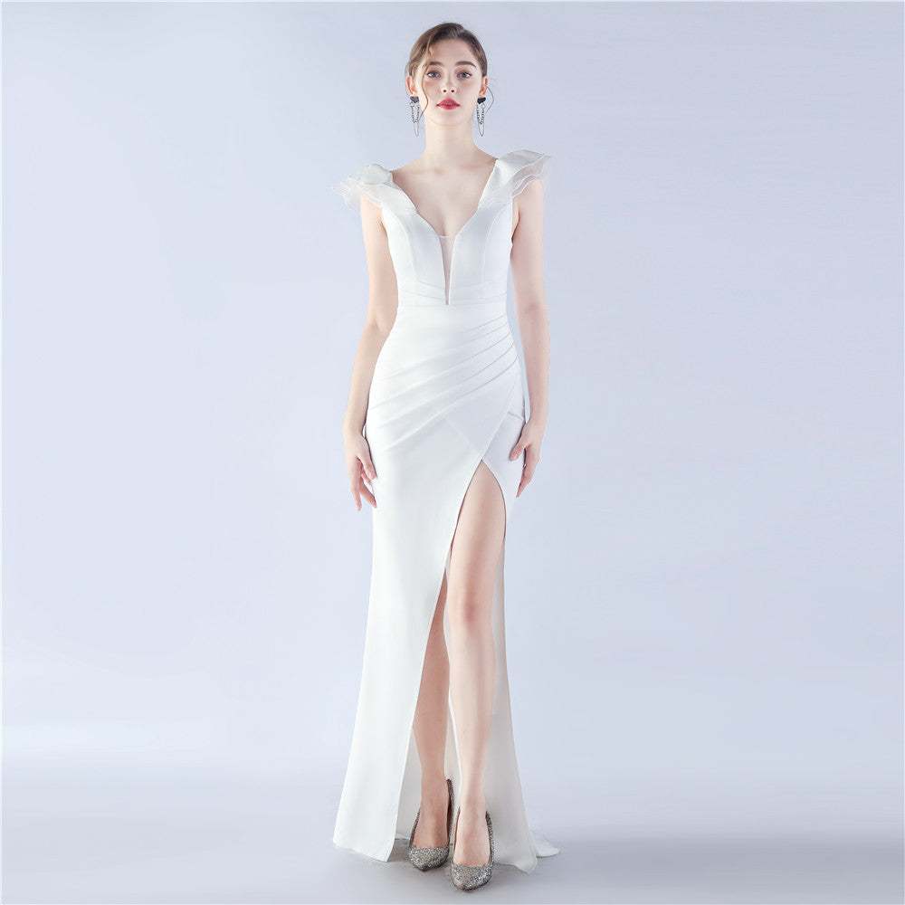 Women Elegant Slit Formal Party Evening Dress 11