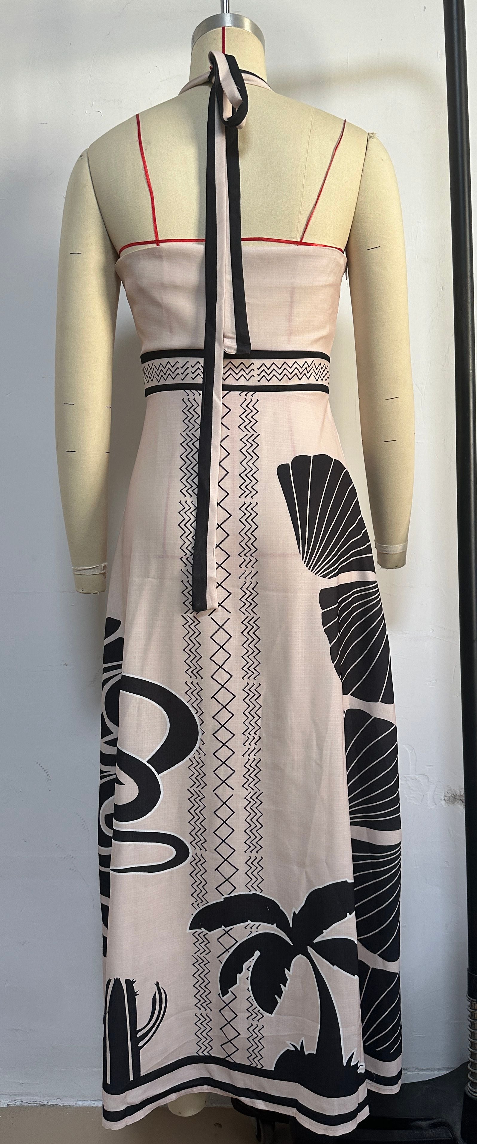 Women Summer Sexy Halter Neck Lace Maxi Dress 9