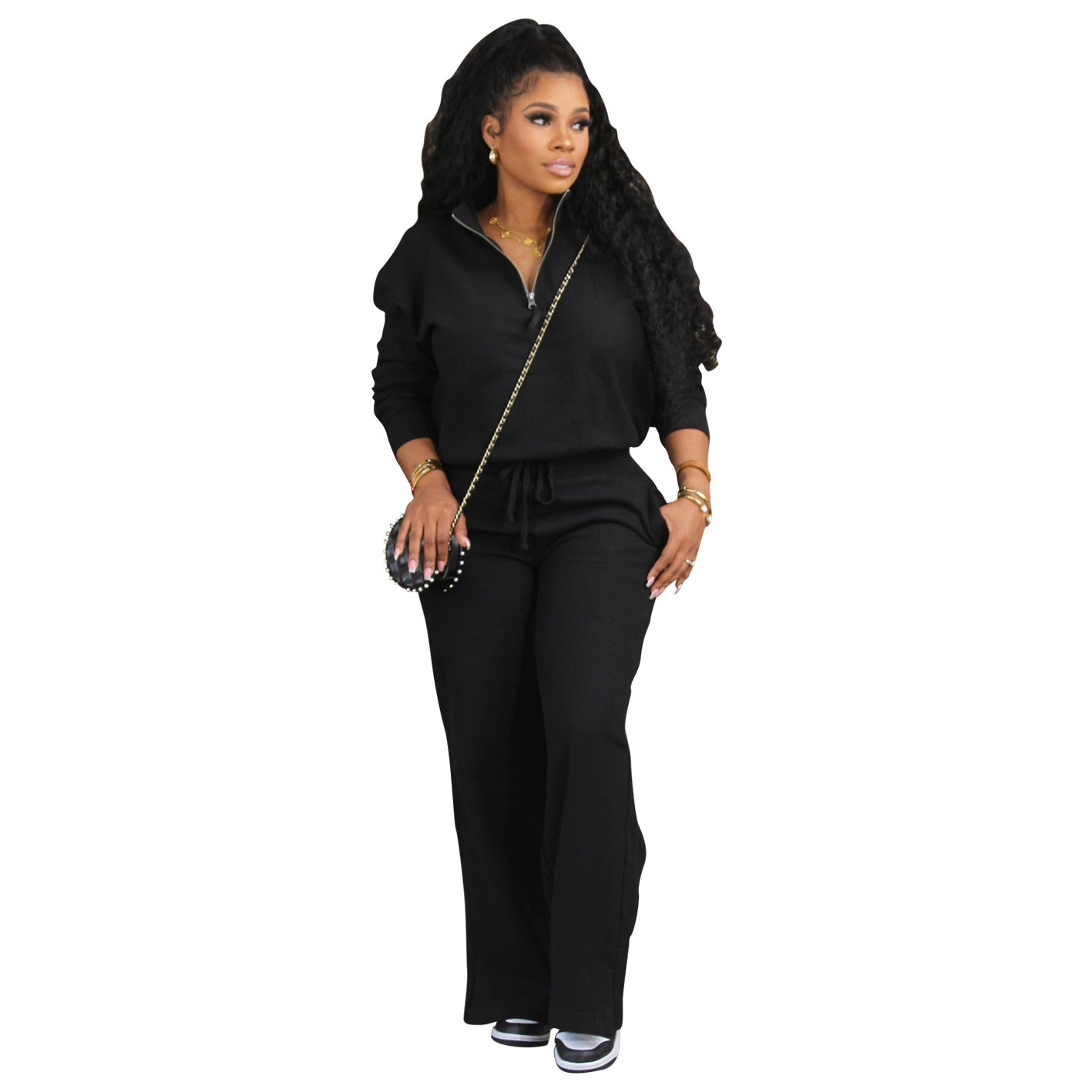 Winter Women's Two-Piece Tracksuit Plush Loose Sportswear 9