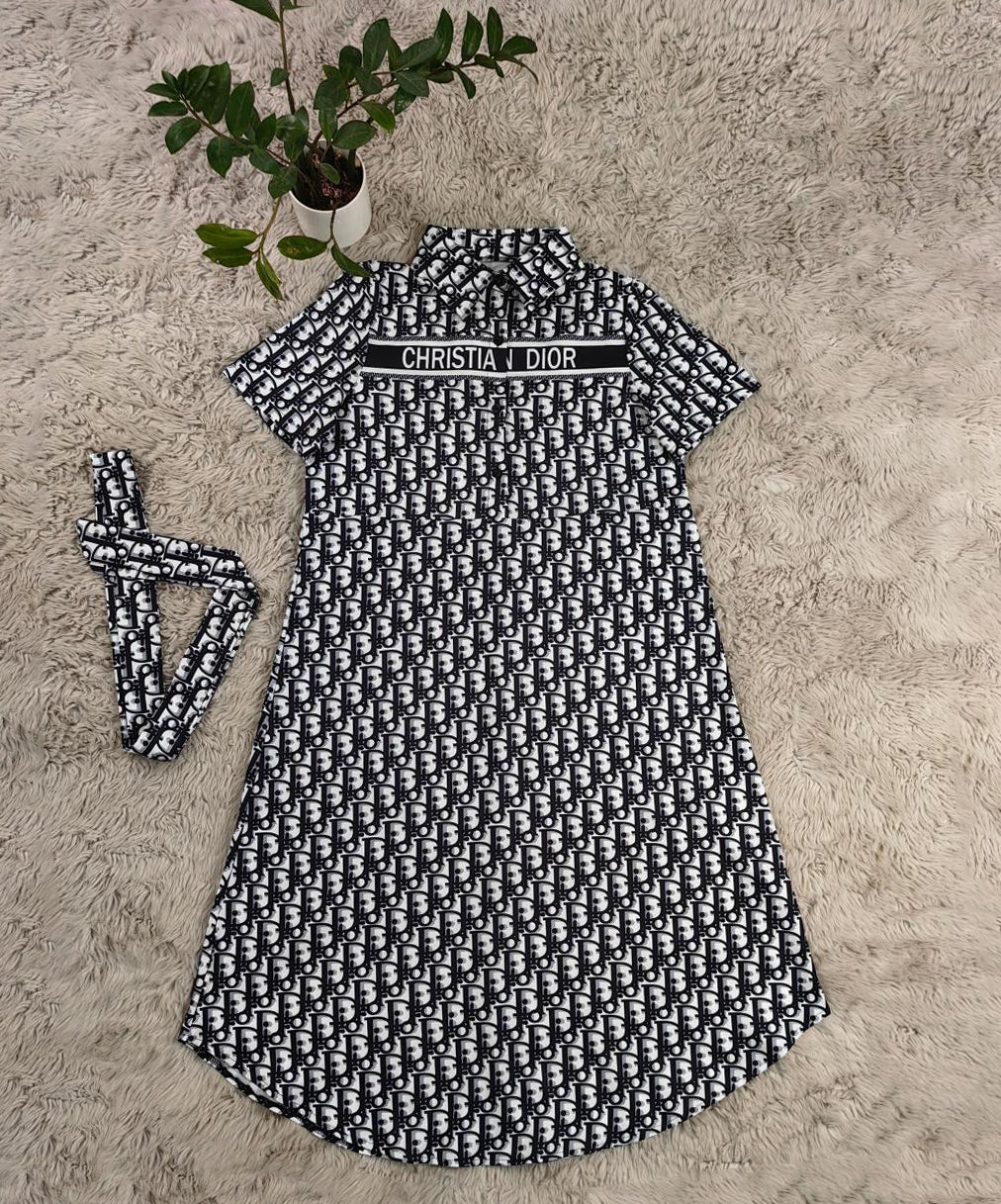 Summer Fashion Chic Elegant Short-Sleeve Casual Shirt Dress 6