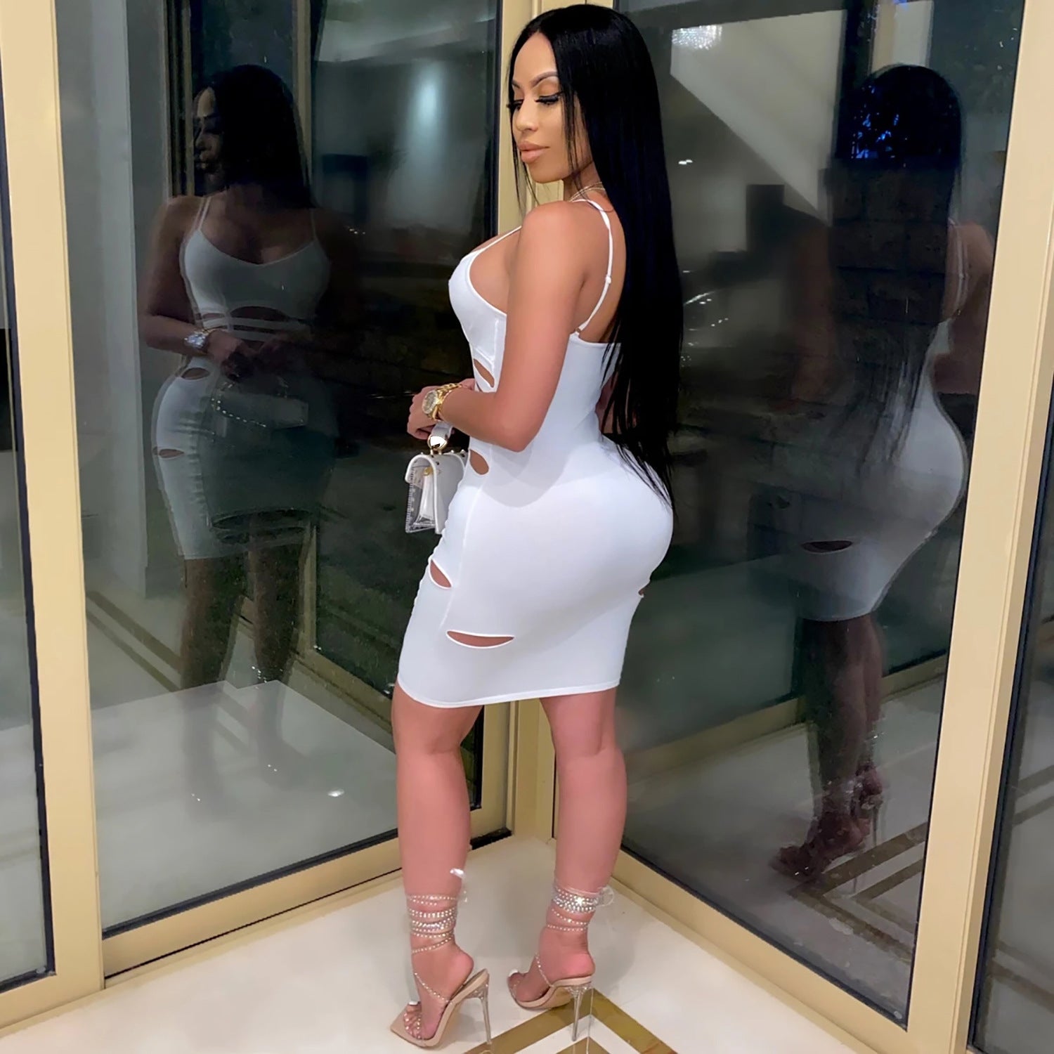 Women Cutout Halter Bodycon Dress 7