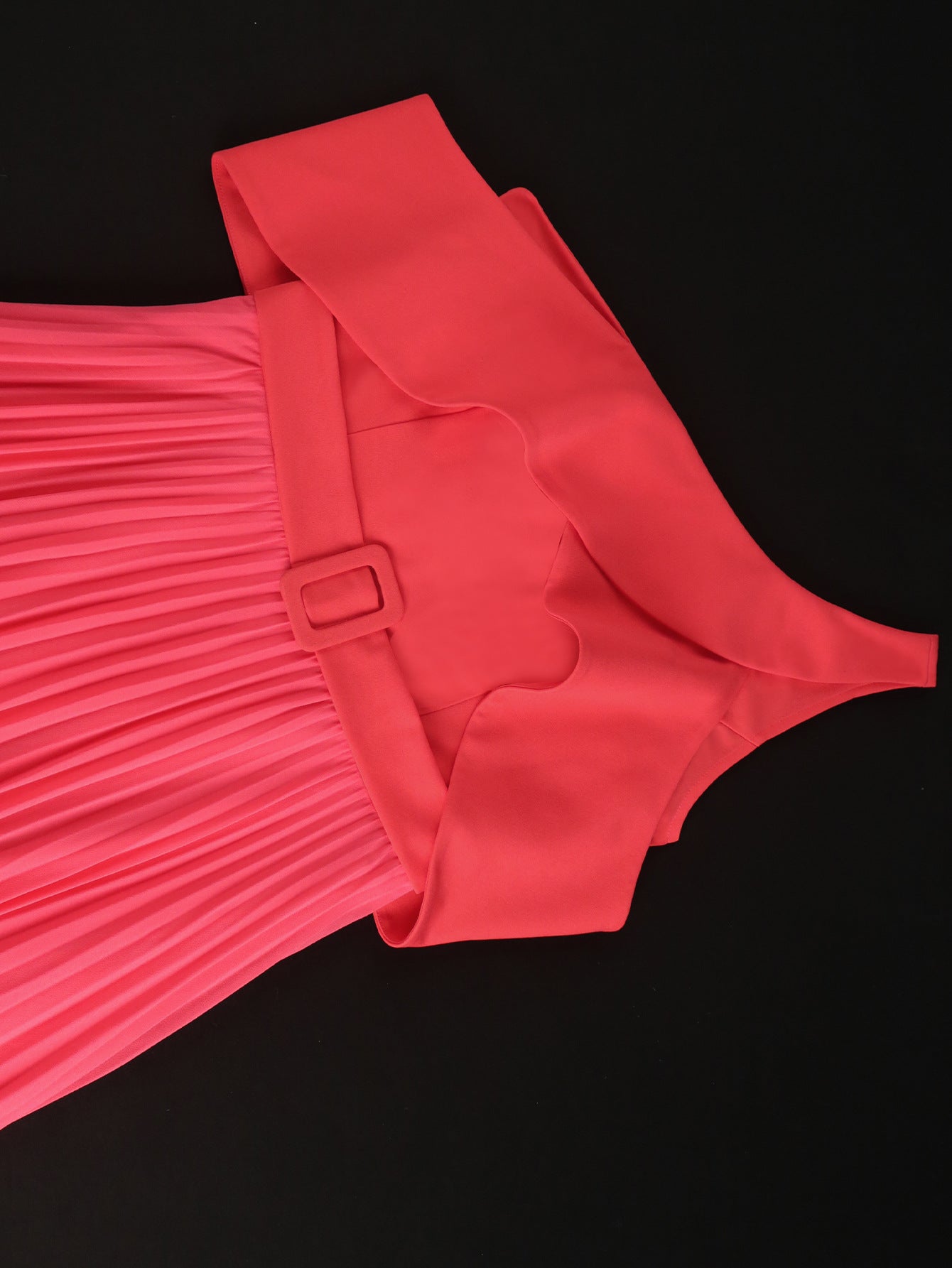 Women Sexy Off Shoulder Dinner Pleated Dress 10