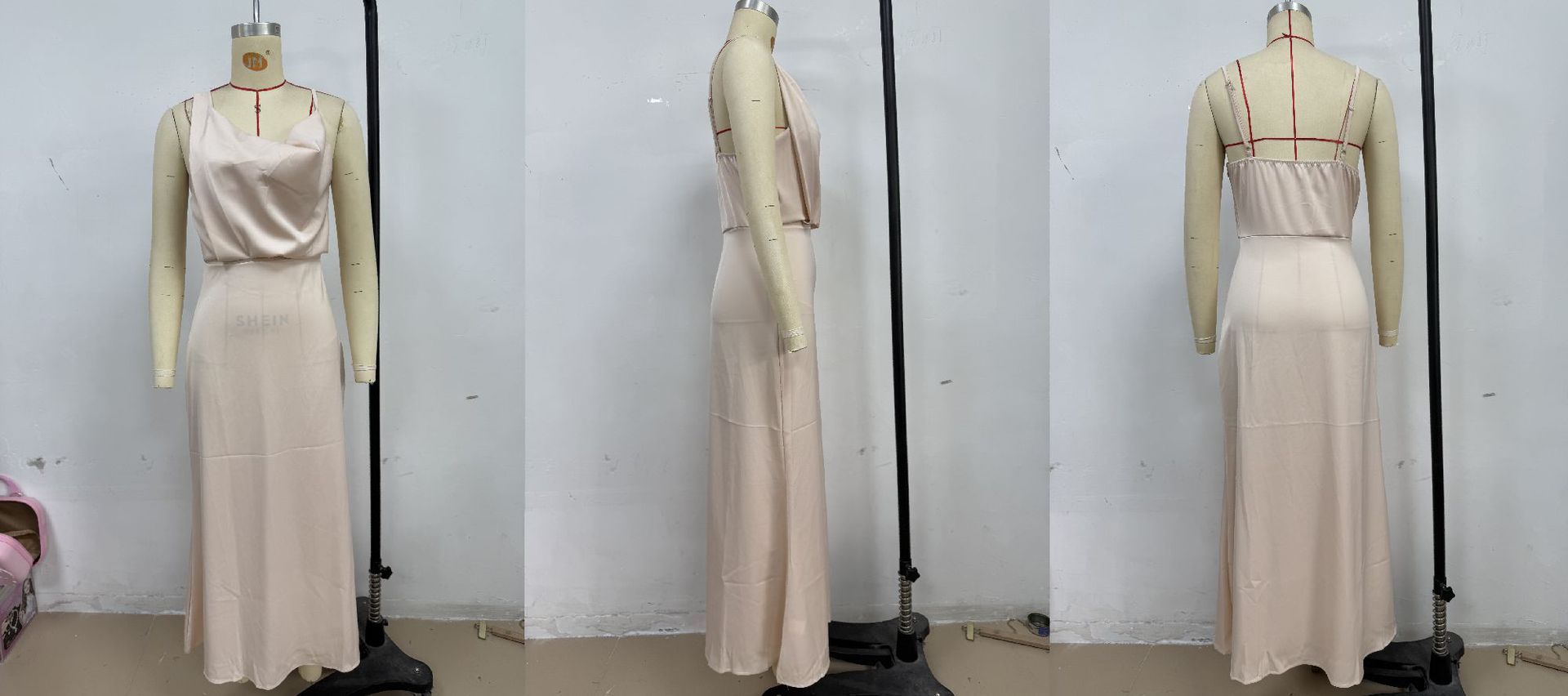 Women Summer Solid Satin Suspender Sexy Dress 25