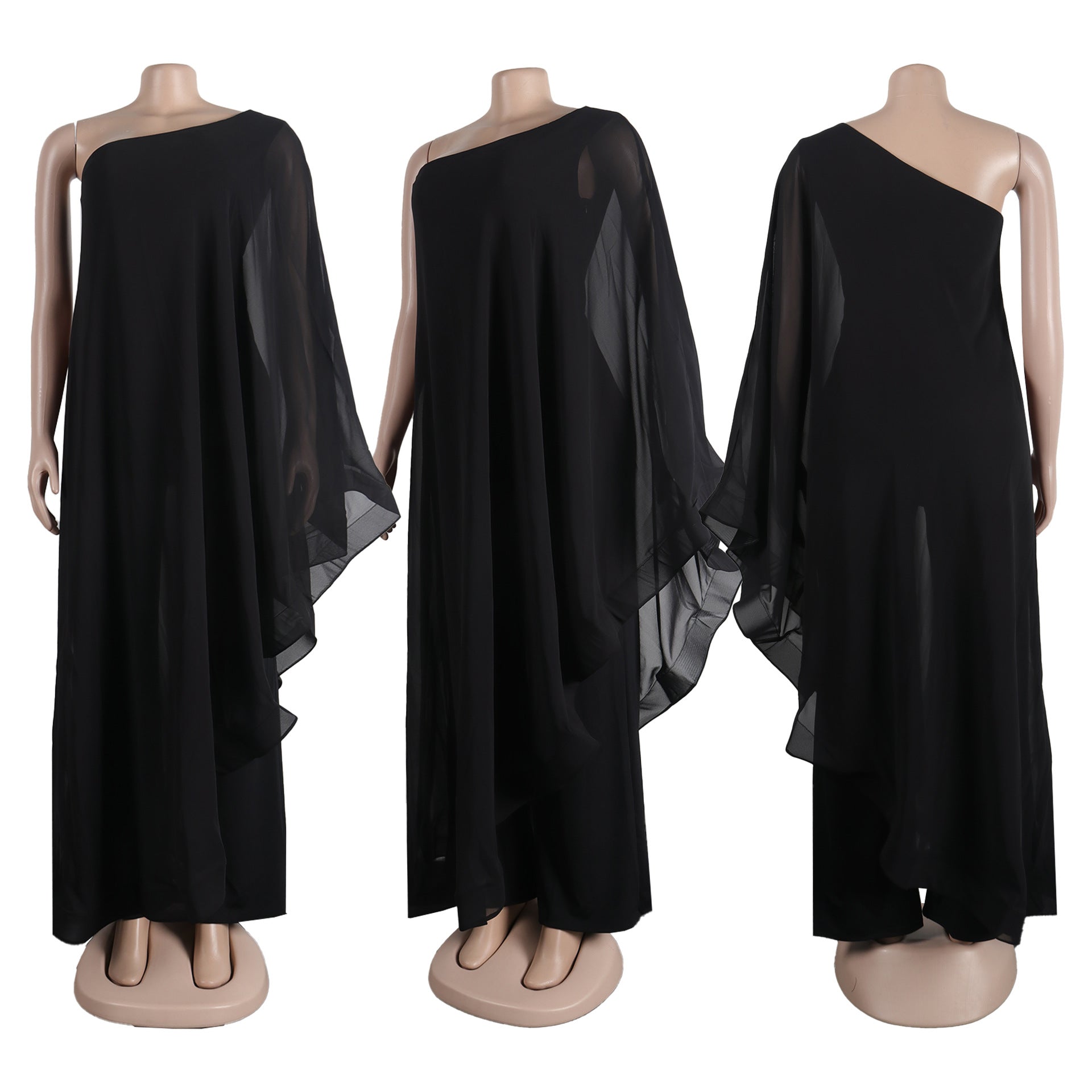 Women Sexy One Shoulder Sleeveless Stretch Jumpsuit 38