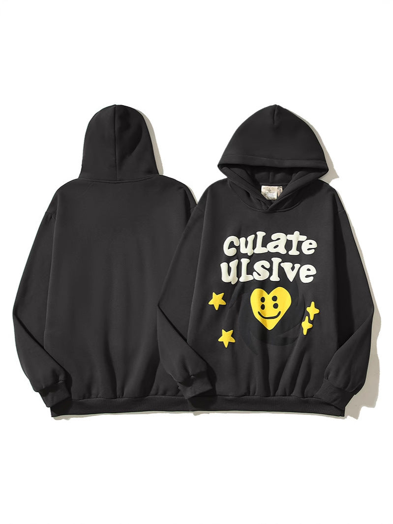 Autumn Trendy Print Fashion Casual High Street Men And Women Loose Hooded Hoodies 4