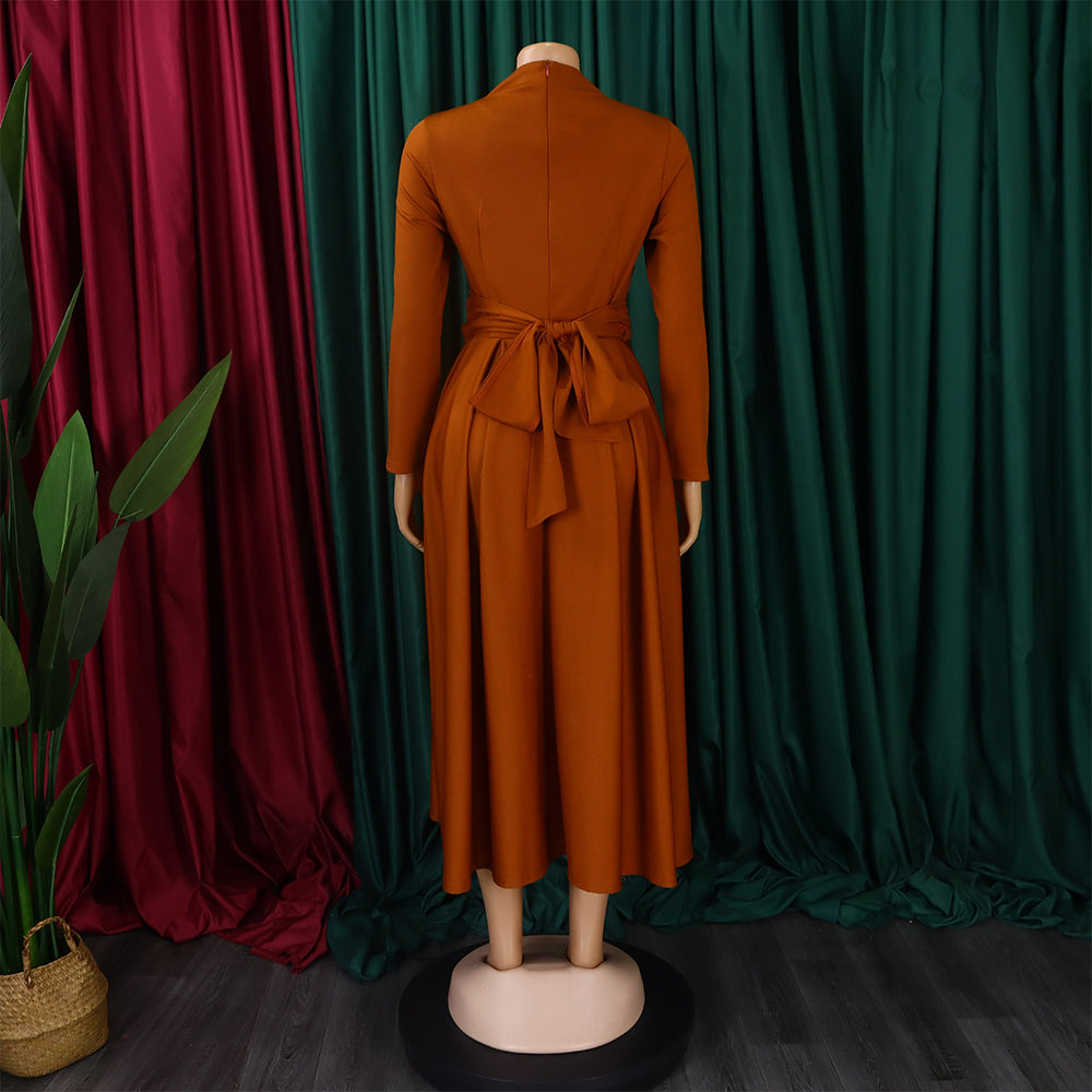 Women's Fashion Chic Pleated African Plus Size Swing Dress 23