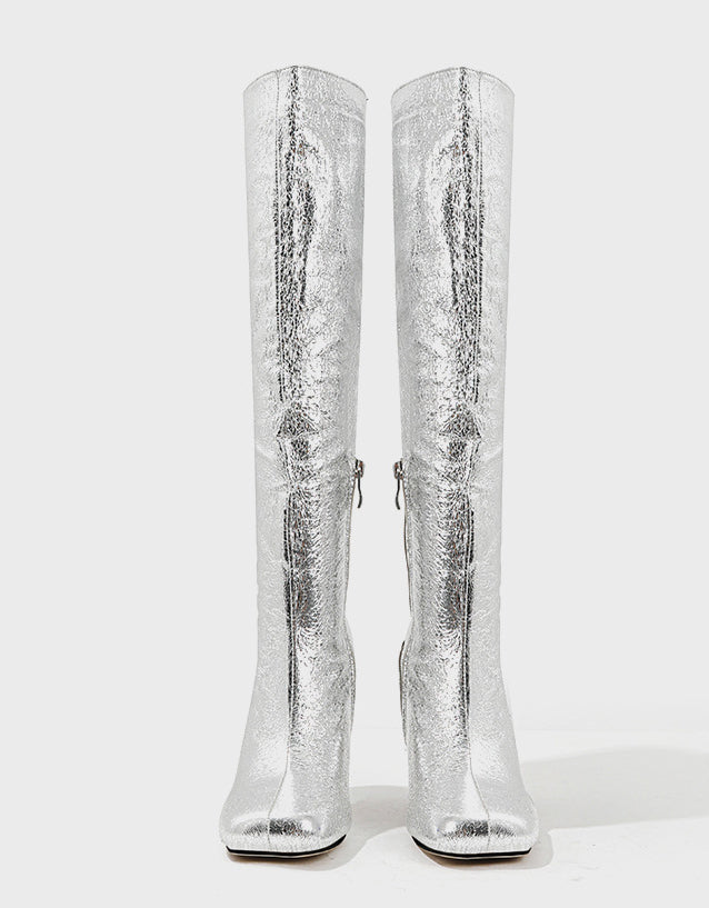 Winter High Boots For Women Stiletto Heels Square Toe Long Boots For Women 18