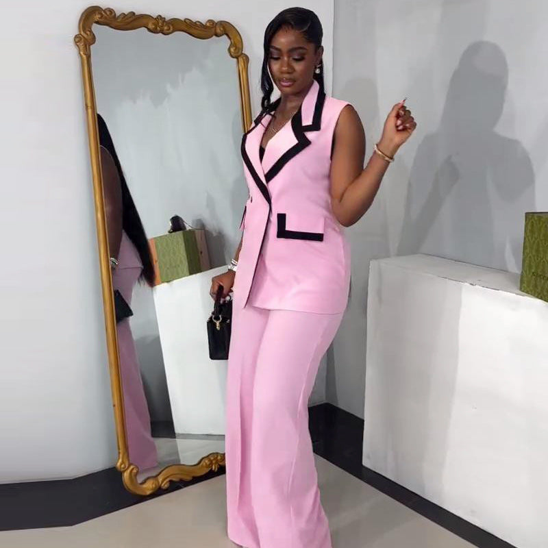 Women Casual vest and Pants Two Piece Set 4