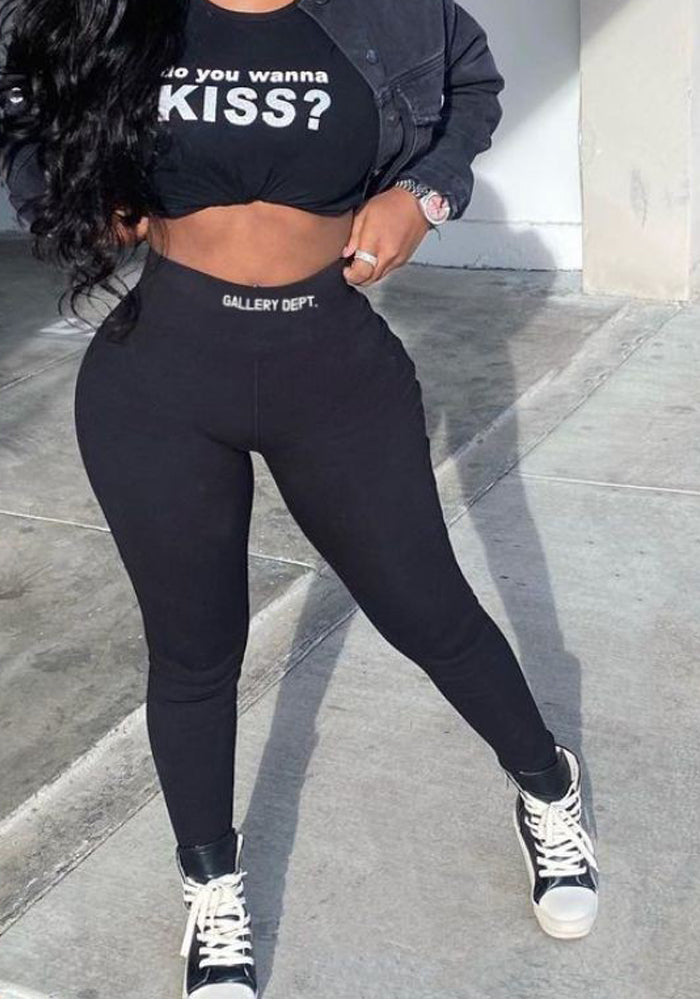 Women Style Letter Print Legging