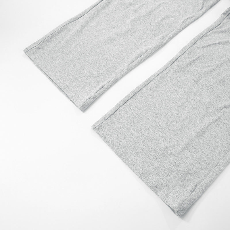 Women's Spring Summer Solid Color Sleeveless Low-Back Sexy Strap Top Pants Two Piece Set 18