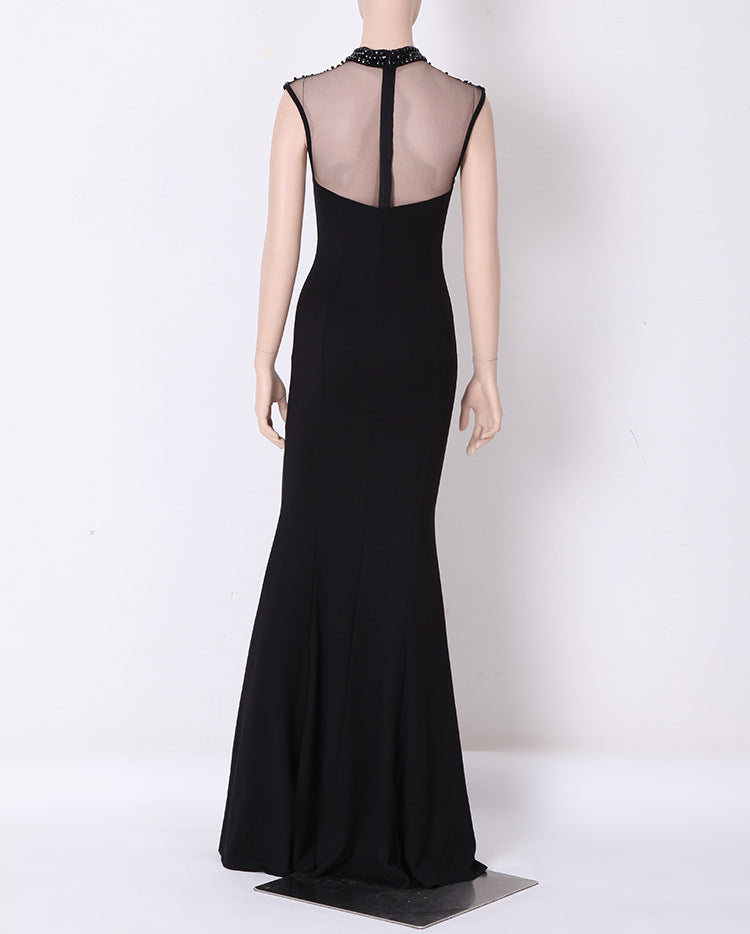 Women Formal Party Mermaid Black Evening Dress 12