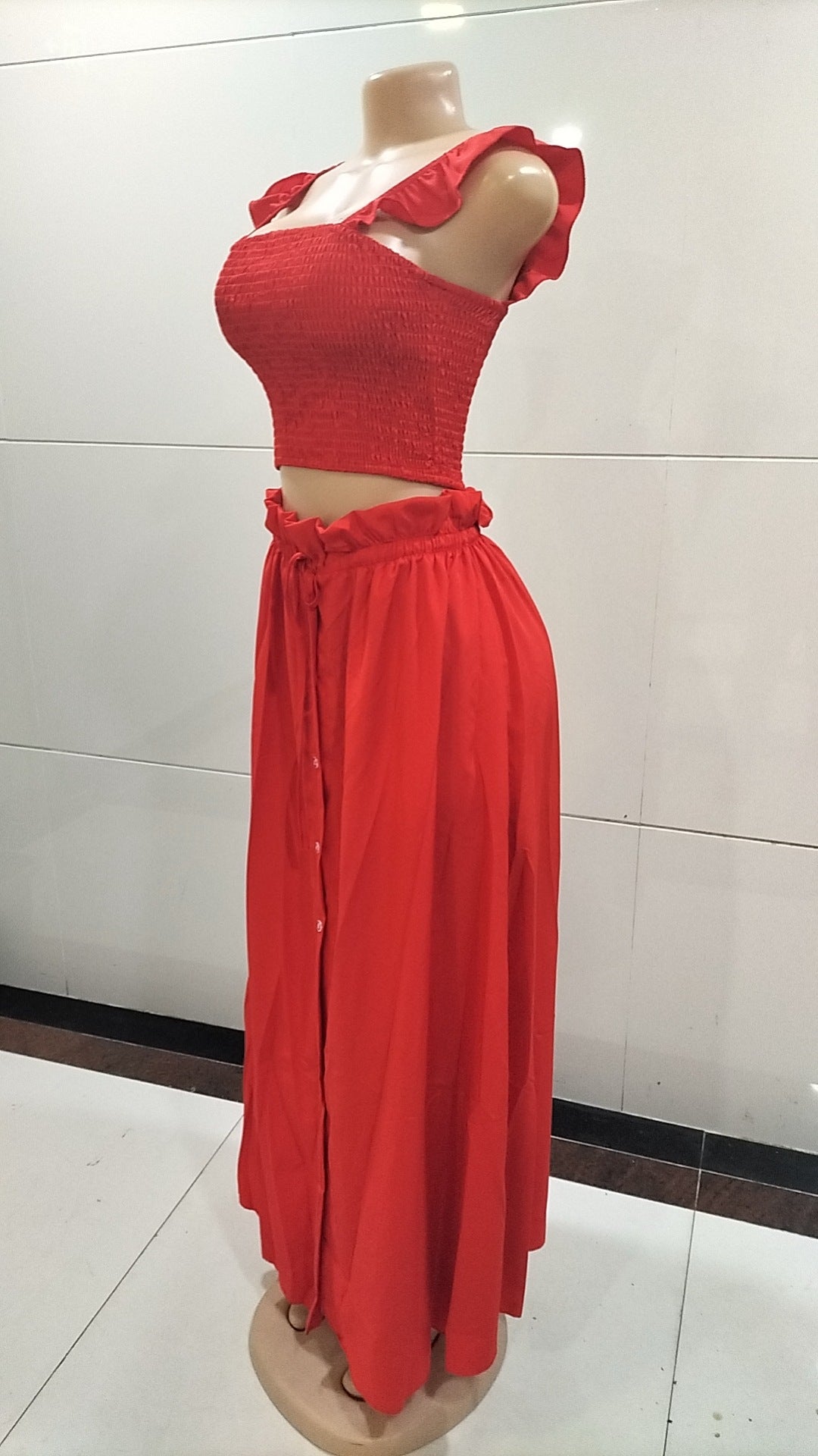 Fashion Solid Color Women's Strap Maxi Dress 11