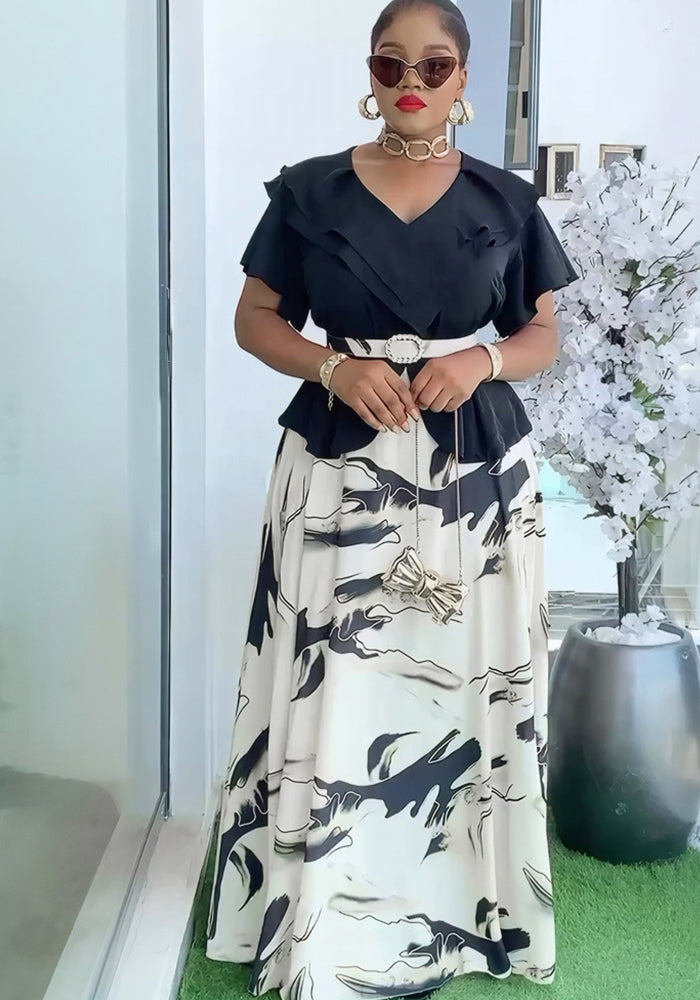 Plus Size African Women Spring Summer Dress