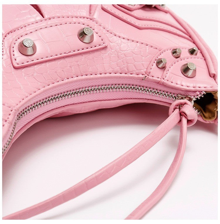 Underarm Bag Rivet Tassel Three-in-one Pleated Bag Shoulder Messenger Bag 16