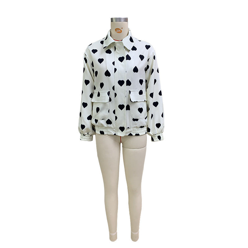 Women Autumn Long-sleeved Printed Jacket 8