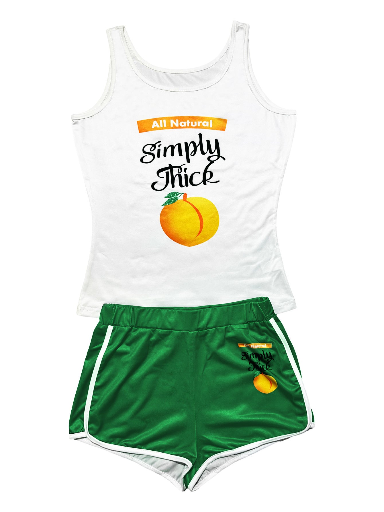 Women's clothing sexy tight fitting print vest shorts two-piece set 24