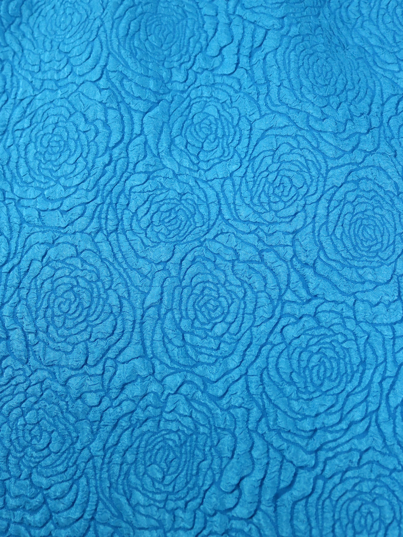 Plus Size Asymmetrical Puff Sleeve High Waist Jacquard Formal Dress 18