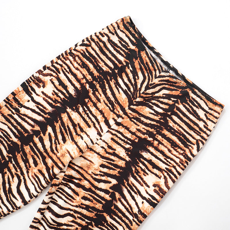 Women Sexy Tiger Printed Three-Piece Pants 27
