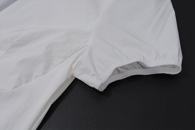 Women summer sexy floral bubble sleeve v-neck French dress 19