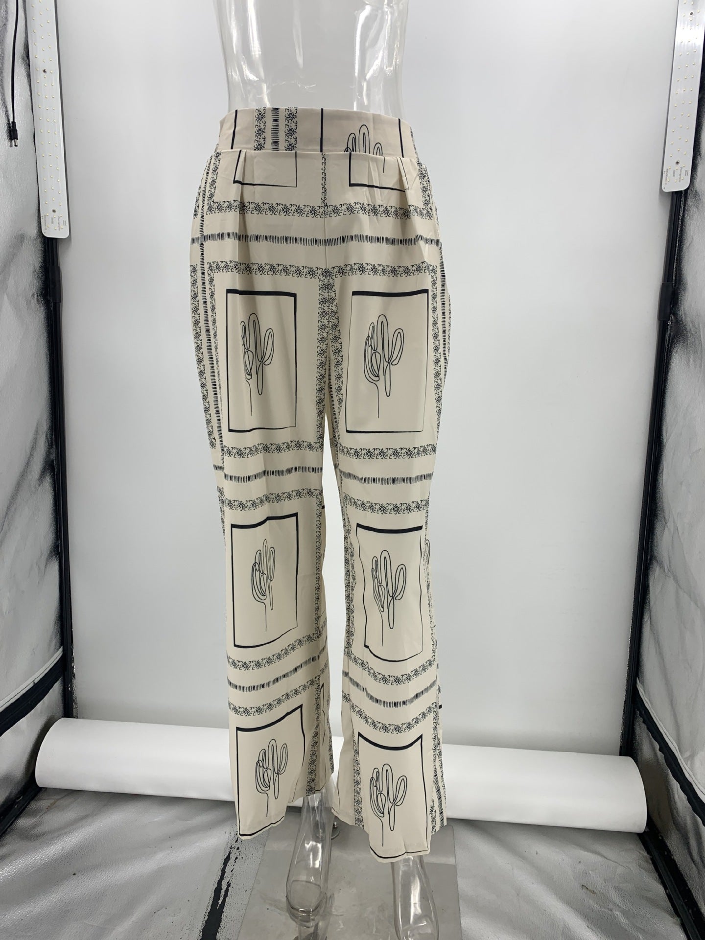 Printed Long-Sleeved Shirt And Trousers Two-Piece Set Home Wear 14