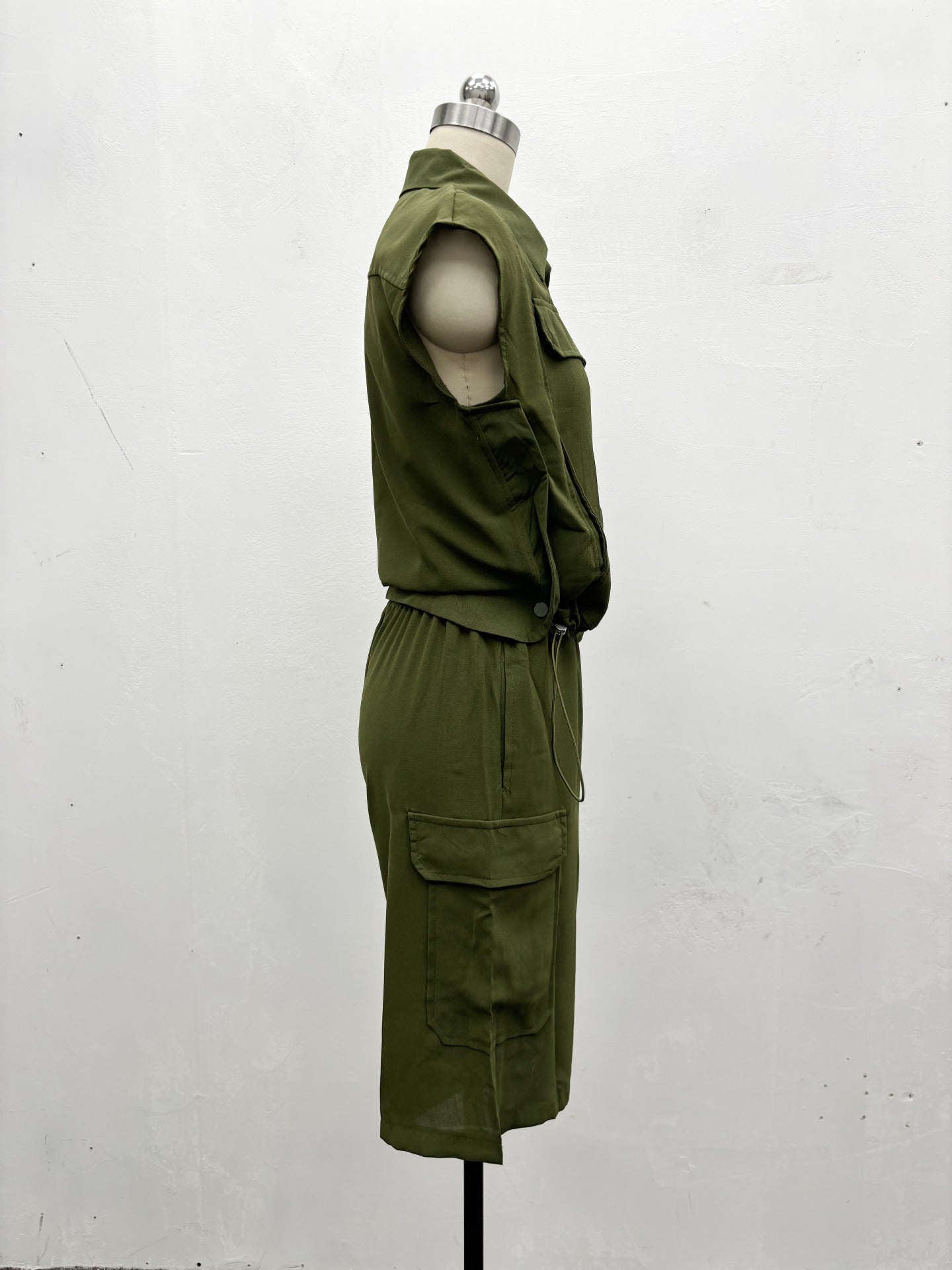 Summer Fashion Casual Women's Solid Color Shirt Shorts Two-Piece Suit 10