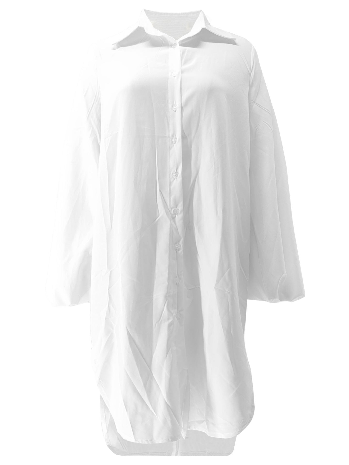 Autumn And Winter Women's Loose Long Sleeve Shirt Dress 11