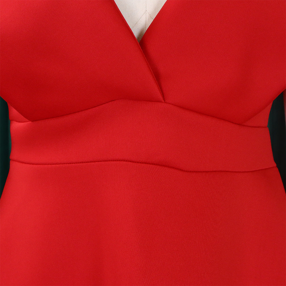 Women's Deep V Neck Sexy Swing Formal Party Dress 30