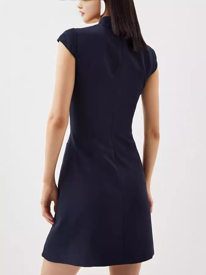 Women Sleeveless Round Neck Fringe Dress 7