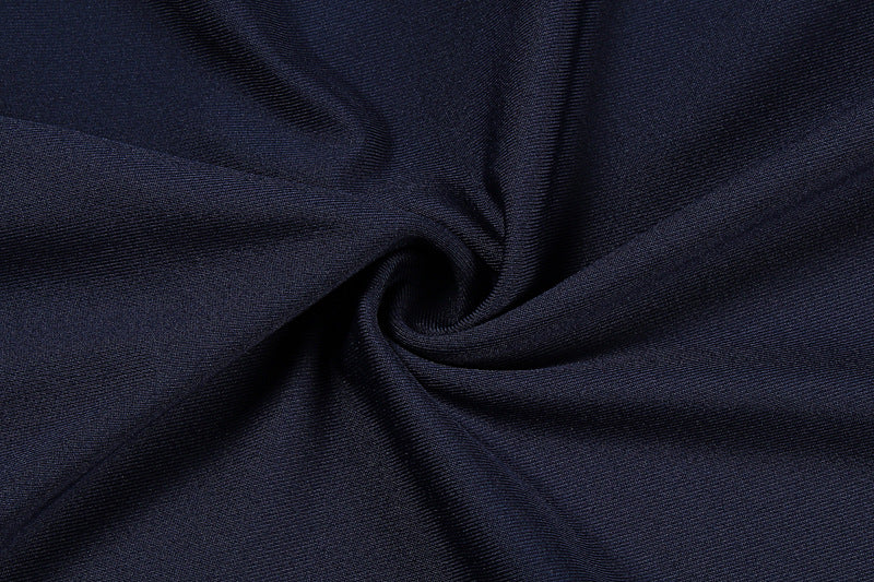 Summer Women's Fashion Chic Solid Round Neck Slim Fit Slit Dress 13