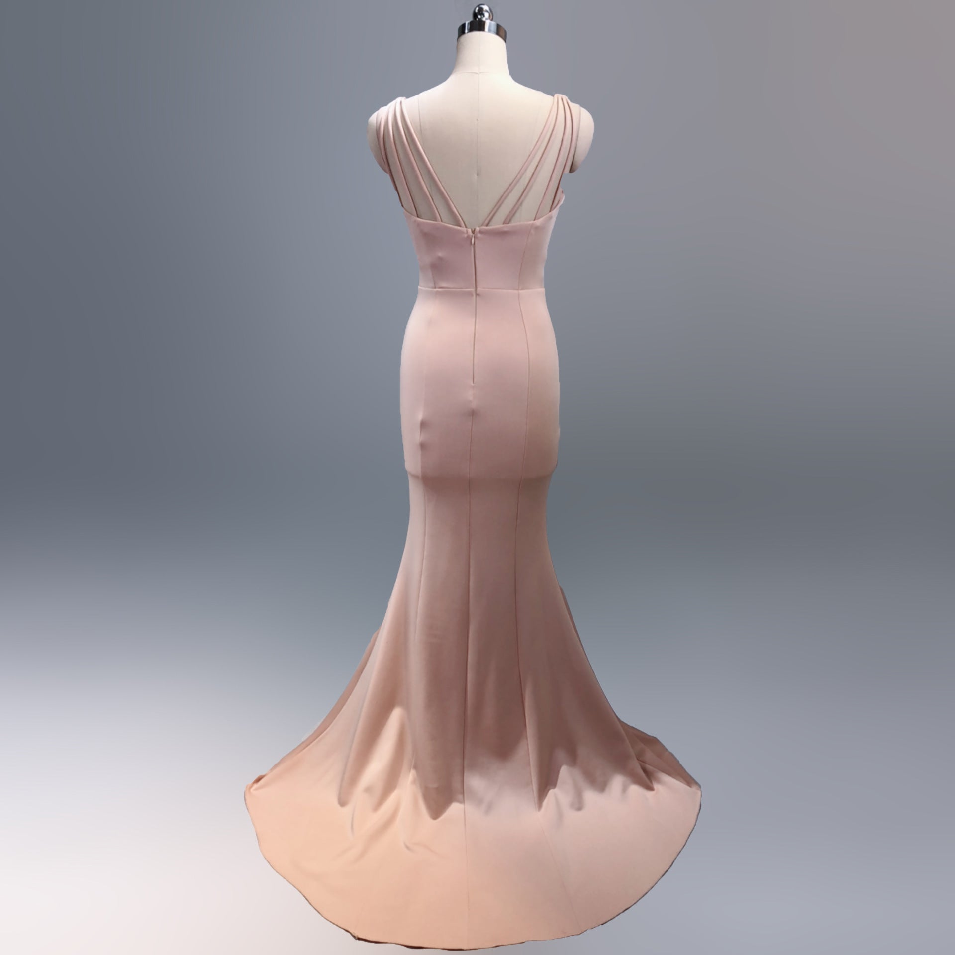 Ladies Summer Sexy V Neck Mermaid Evening Dress 36