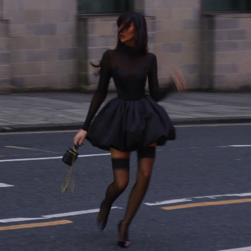 Women Bubble Mesh Sexy Dress 4