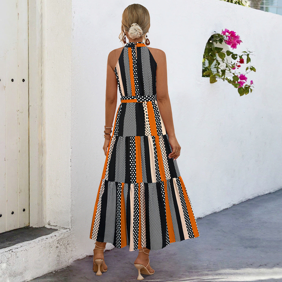 Women Halter Neck Sleeveless Dress 3