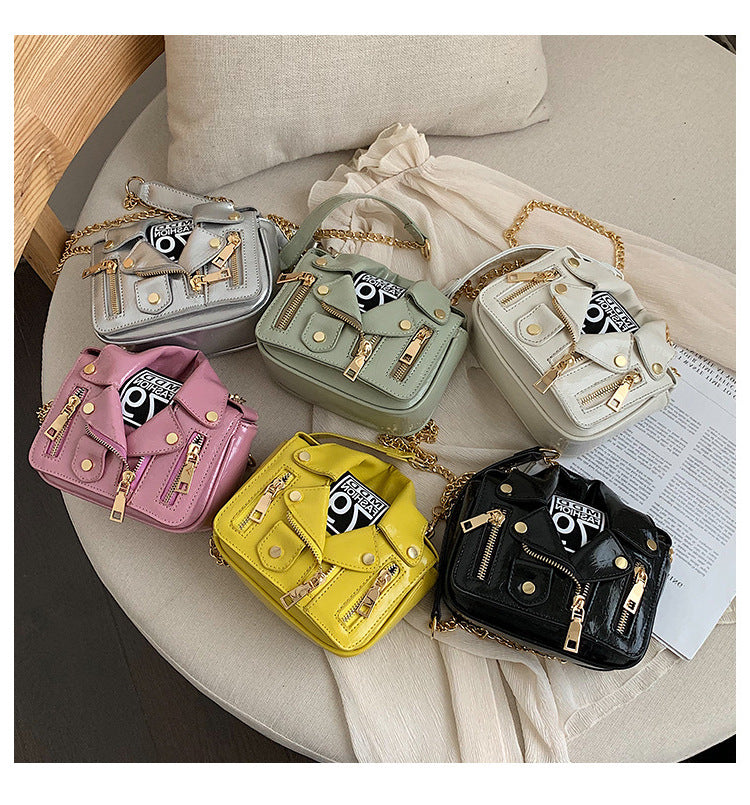 Women Uniform Bag Turndown Collar Jacket Style Bag 27