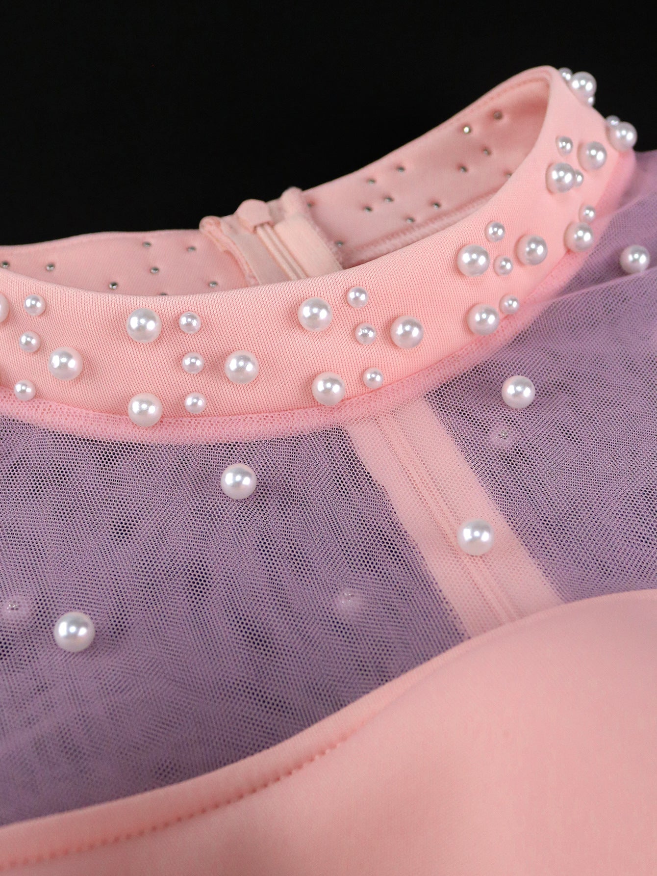 Women Formal Party See-Through Off-Shoulder Feather Dress 8