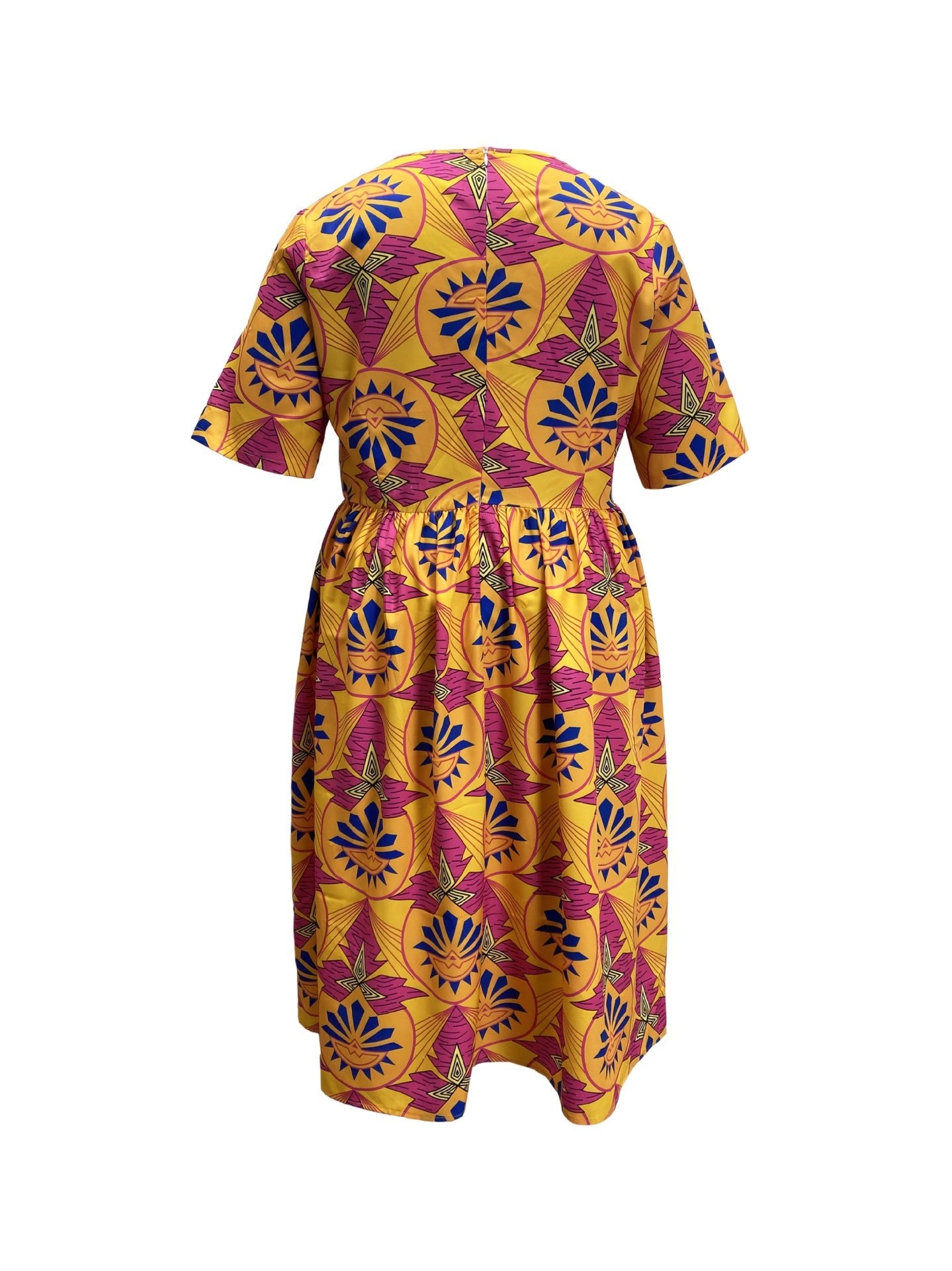 Plus Size Women Multi-Color Printed Holidays Dress 4
