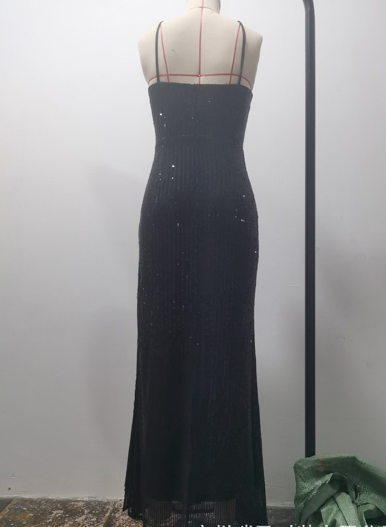 Summer sequined sleeveless slit sequin evening dress 10